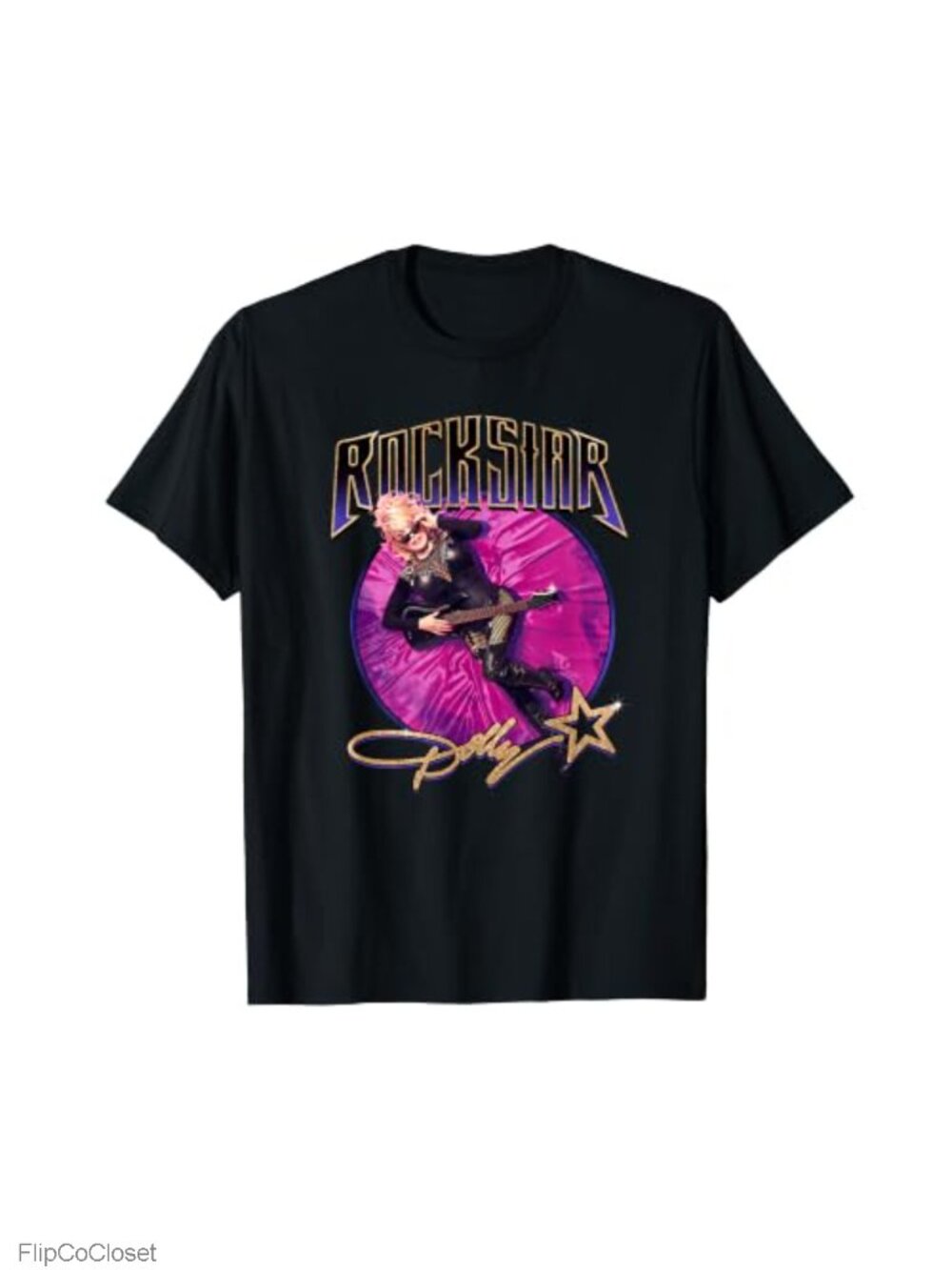 Dolly Parton Rockstar Graphic Tee Short Sleeve Classic Fit